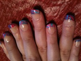 Blue &amp; pink water marble 