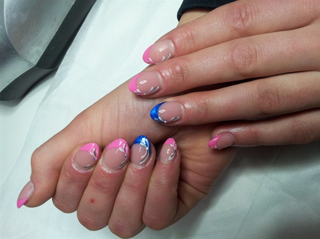 Pink and blue