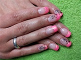 pink french with stamping