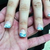 Blue zebra with French tips