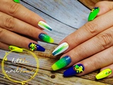 Neon gel nails