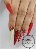 Christmas nail art for a competition
