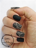 Black matte lace nails