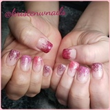 Ombre French glitter 