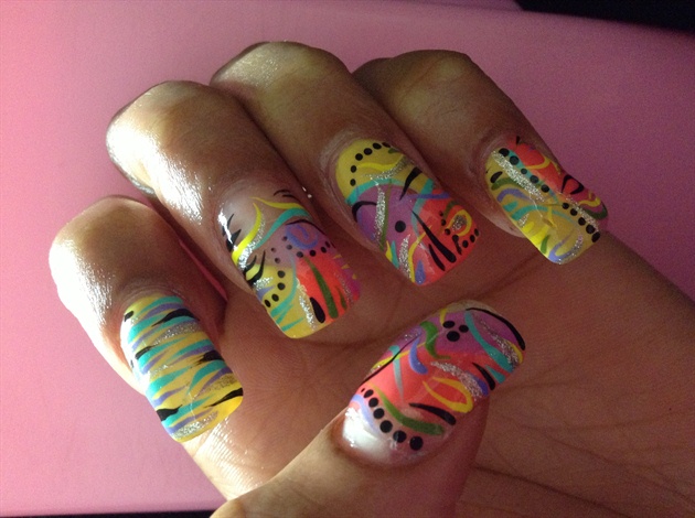 Colorful hand painted