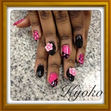 Acrylic Pink and Black