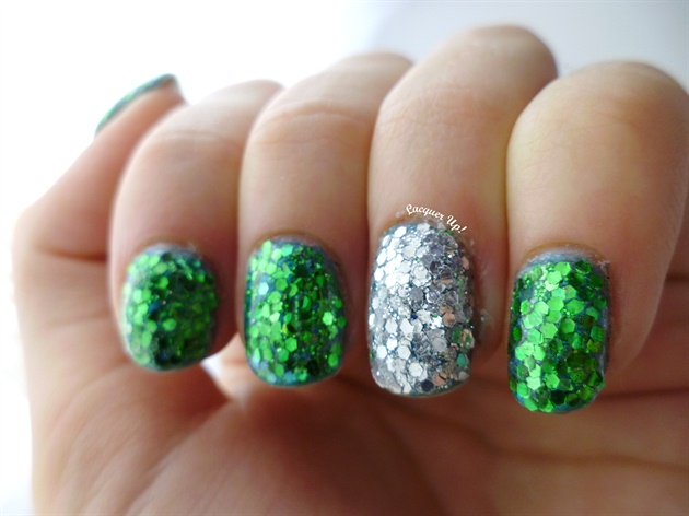 Mermaid Glitter Nails, Handplaced