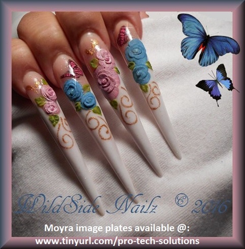 Accent stamping w/ Moyra image plates