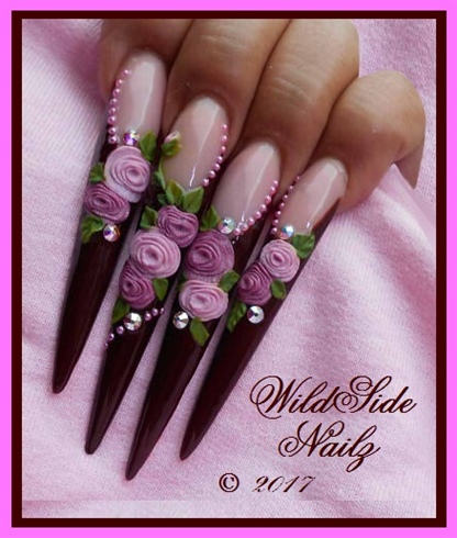 Chocolate Stilettos by WildSide Nailz