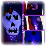 Purple girly skull design 