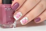 Elegant nails design with beautiful rose