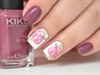 Elegant nails design with beautiful rose