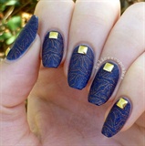 3D Indigo studs nails decoration