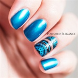 Nice Blue Classic Style Nail Art Design