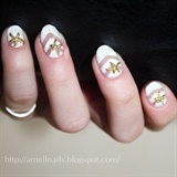 Cute White Lady Queen Starfish Nails