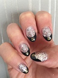 Silver Glitter And Black French