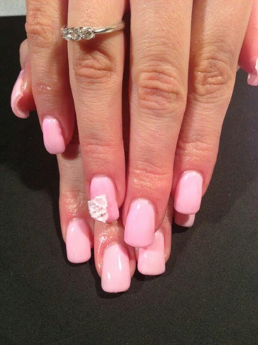 Pink Gel with 3d Flower