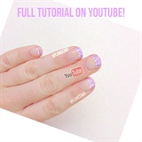 Purple Pastel French Tips - Spring Dots