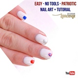 Easy Minimalist Patriotic Nail Art Desig