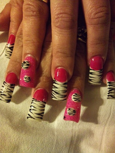 3d hot pink zebra