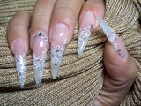 Beautiful nails with rhinestones 