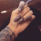 Long brown nails 