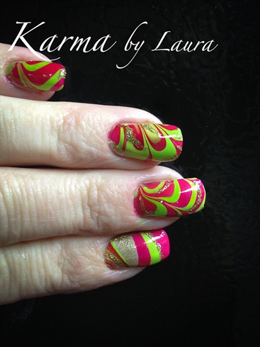 christmas water marble