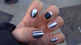 Silver and black