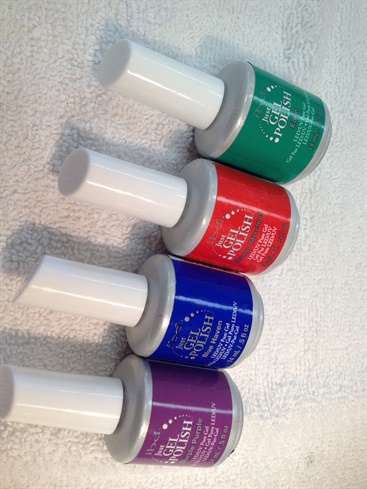 These are the gel polish colors we selected.  