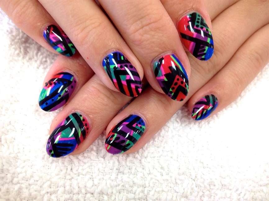 Colorful Tribal - Nail Art Gallery Step-by-Step Tutorial ...