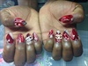 Red White And Black Nail! 