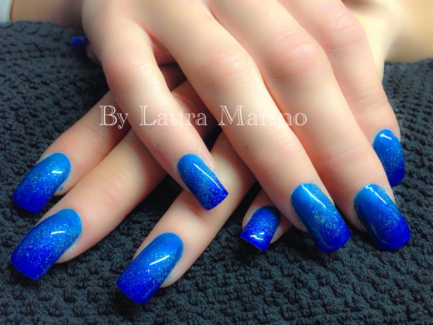 #bluenails#glitters#