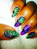 Brilliant Butterfly Acrylic Nails