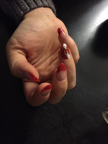 Classic Red French Manicure 