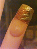 Christmas gold/red glitter acrylic