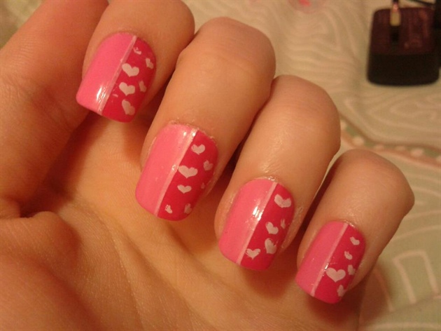 Pink, White Hearts