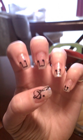 music in my ears and on my nails :)