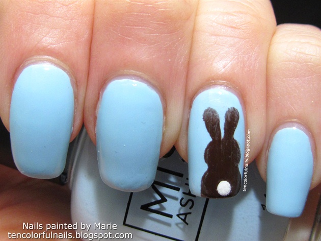 Chocolate Bunny Nail Art