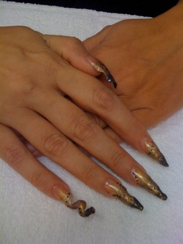 Hand painted stiletto nails
