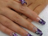 Bead and hand painted gel nails