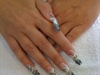 cut out gel hand painted nails