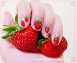 strawberry nails 