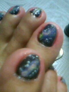 my galaxy toenails..