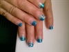 BLue glitters nails