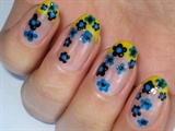 Yellow French with Dark Flowers