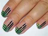 One Sided Plaid Nail Design