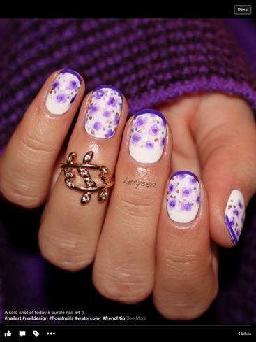 Purple Spring Nails