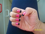 Hot pink black french