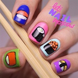 sushi nails!! 💕🍣🍱🍜