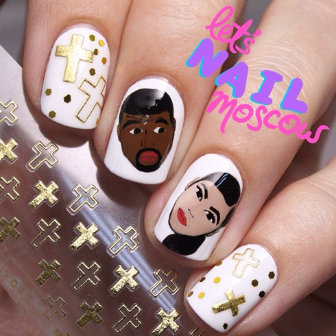 Kim&amp;Kanye nails ✨👦🏿👩🏽✨